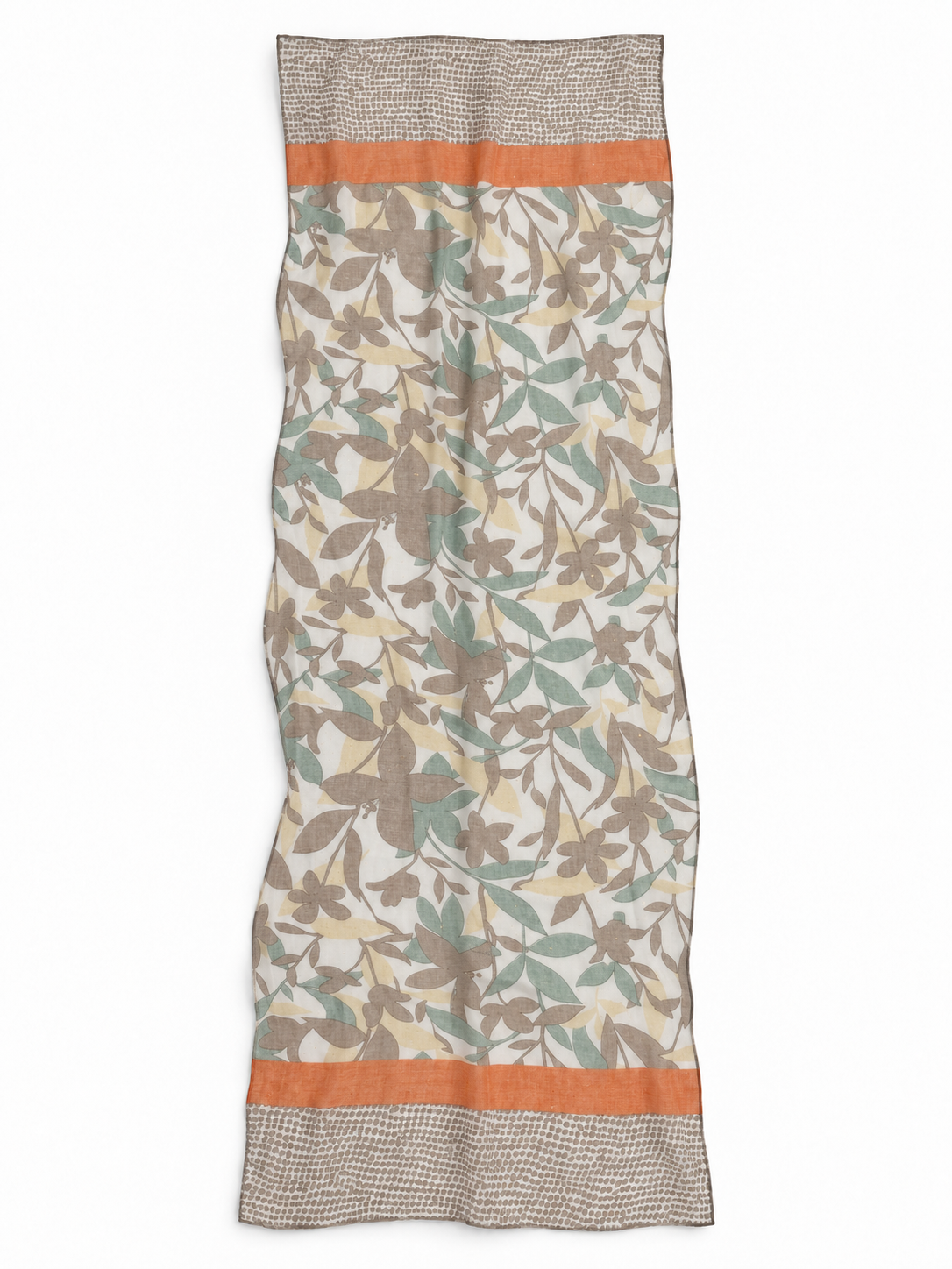 Esarfa model floral portocaliu