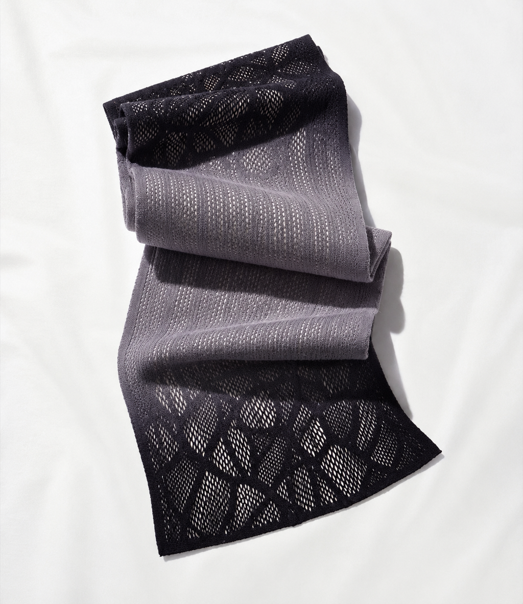 Fular ombre violet gri