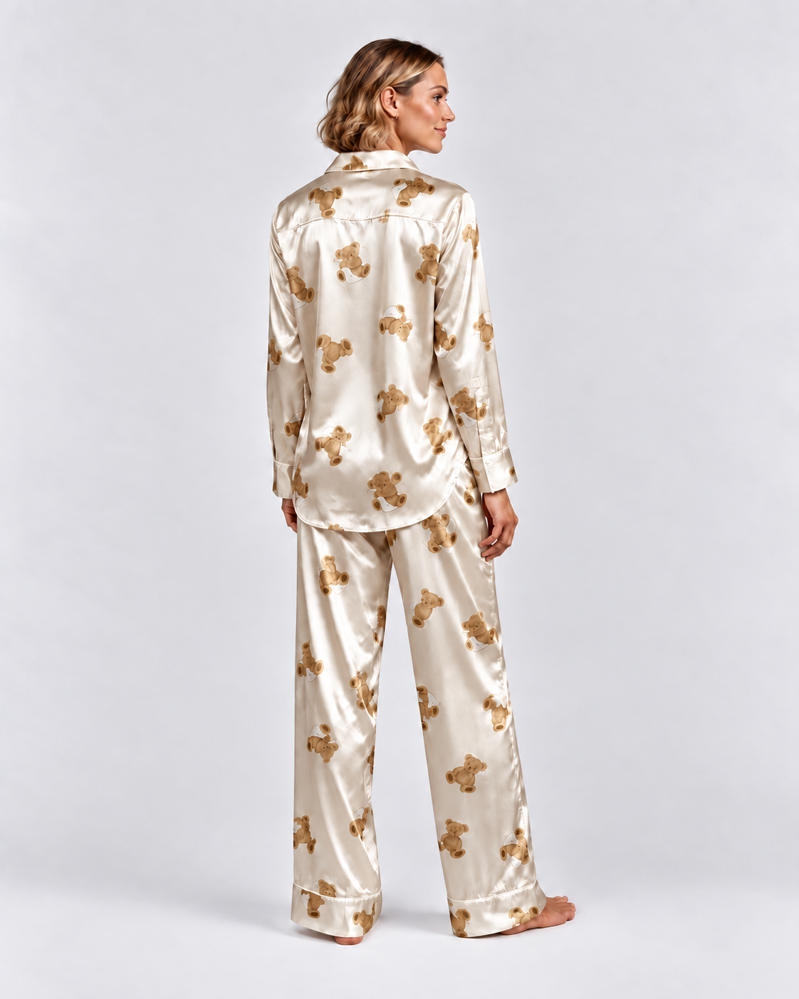 Pijama ursuleti crem