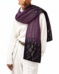 Fular ombre violet negru