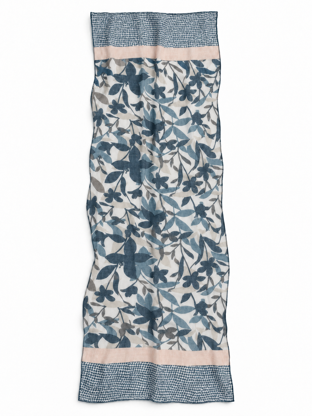 Esarfa model floral albastra