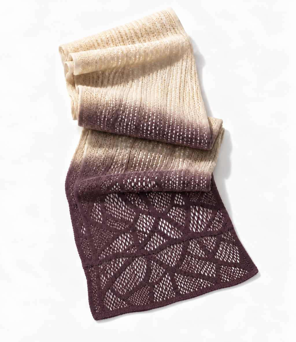Fular ombre alb