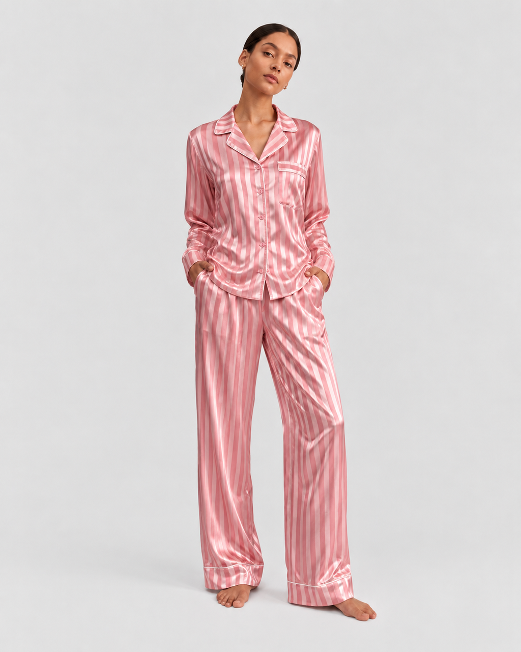 Pijama dungi roz