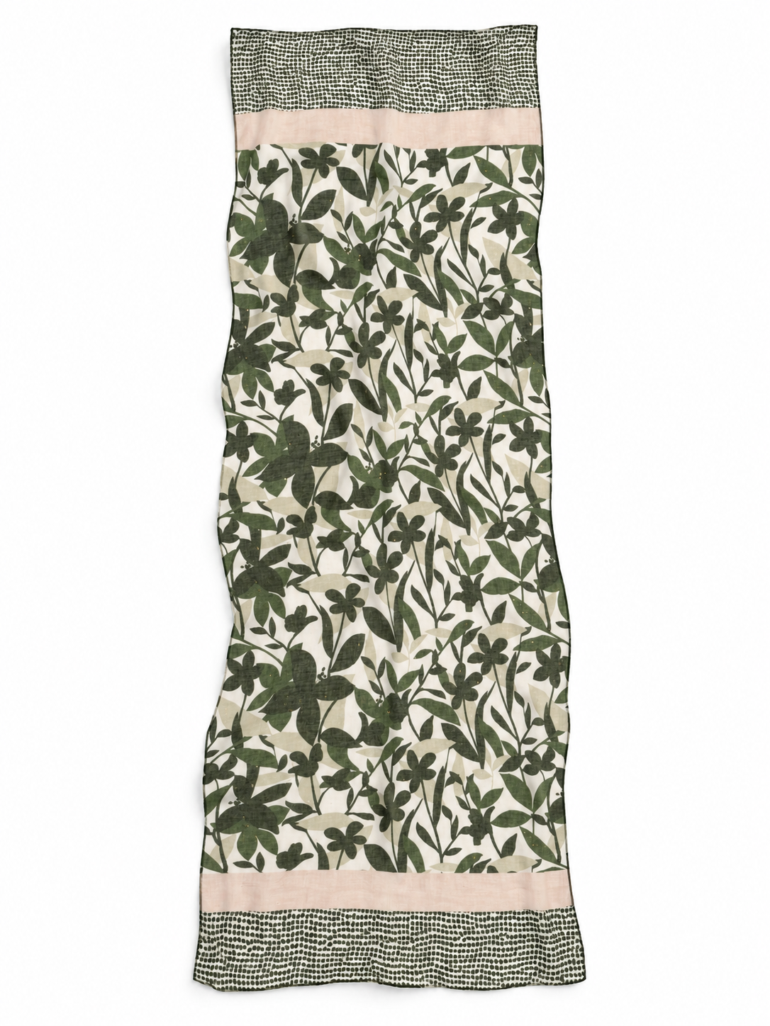 Esarfa model floral verde