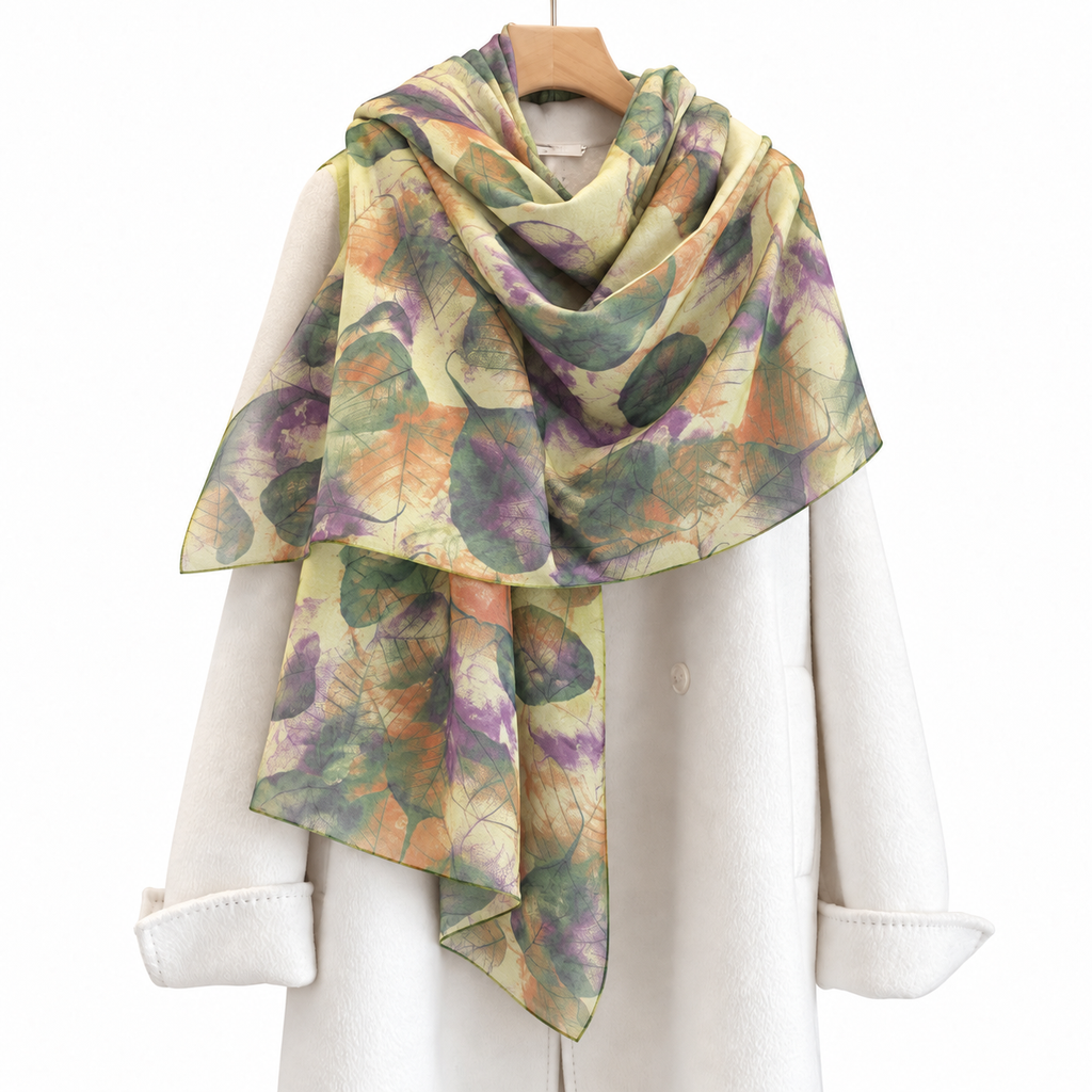 Esarfa model toamna verde violet